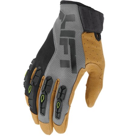 LIFT SAFETY HANDLER Glove GreyBlack Dual Layer Fused Silicone PalmFingers GHR-17YBRM